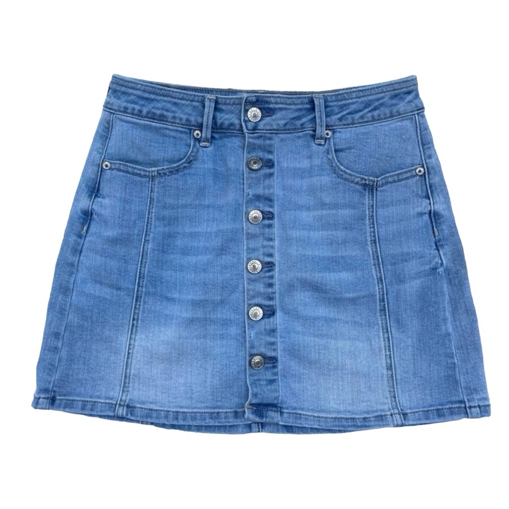 AEO American Eagle Outfitters Women’s Button Front Jean Mini Skirt Size 6